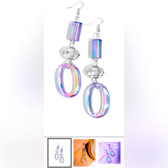 💎 “IRIDESCENT INFATUATION” SILVER EARRINGS ~ PAPARAZZI❗️💎 - Picture 4 of 4